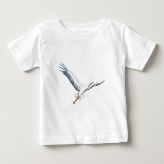 Weißstorch Baby T-shirt (Vorderseite)