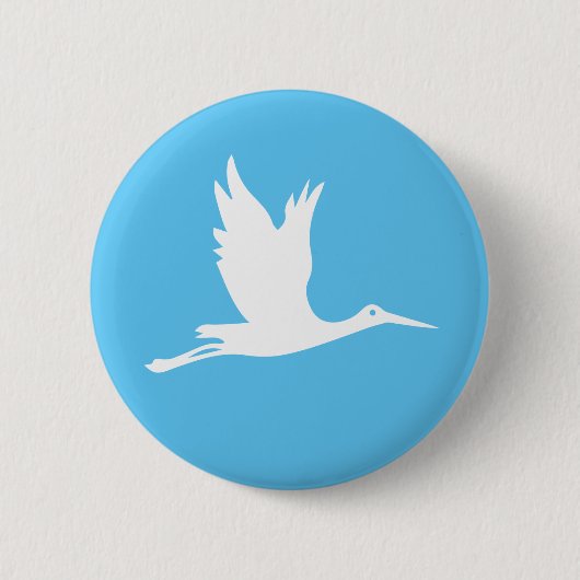 Weißstorch Button (Vorderseite)