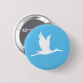 Weißstorch Button (Vorne & Hinten)