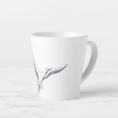 Weißstorch fliegen Kleine Latte-Tasse Milchtasse (Rechte Ecke)