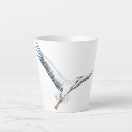 Weißstorch fliegen Kleine Latte-Tasse Milchtasse (Vorderseite)