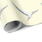 Weißstorch-Fliegenpapier Geschenkpapier (Rolleneckpunkt)