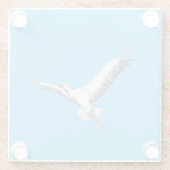 Weißstorch Glasuntersetzer (Rückseite)