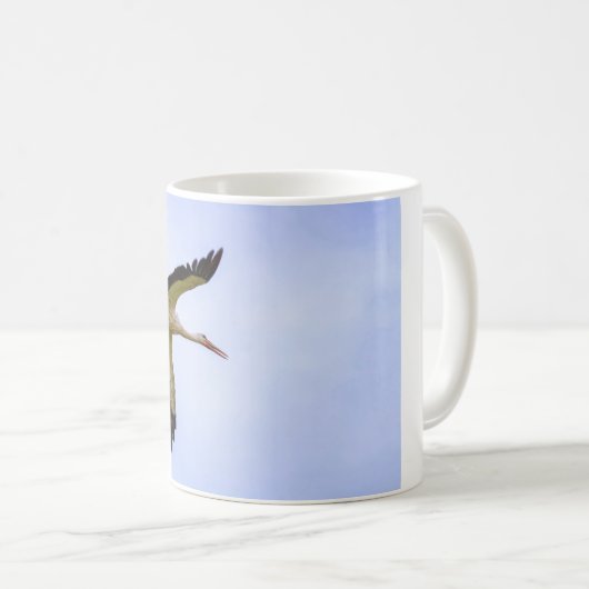 Weißstorch Kaffeetasse (VorderseiteRechts)