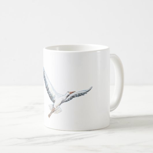 Weißstorch Kaffeetasse (VorderseiteRechts)