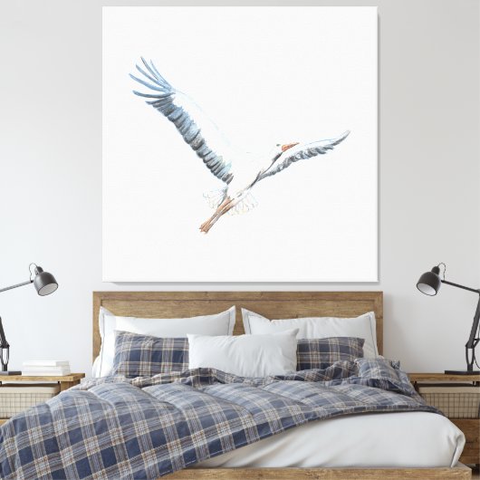 Weißstorch Leinwanddruck (Insitu (Schlafzimmer))