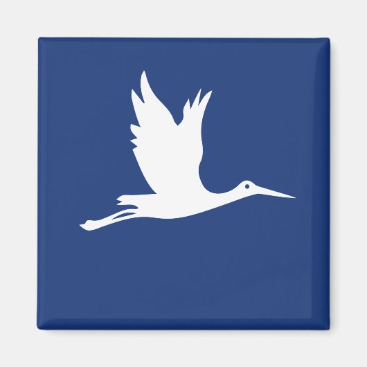 Weißstorch Magnet (Vorne)