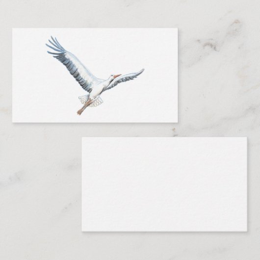Weißstorch Mitteilungskarte (Vorne/Hinten)