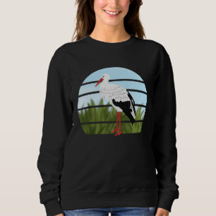 Weißstorch Vogel Vogel Vogelbeobachter Tierbiologe Sweatshirt