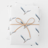 Weißstorche fliegen geschenkpapier set (Beispiel)