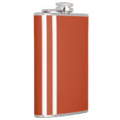 Weißstreifen und orangefarbene Flasche Flachmann (Rechts)