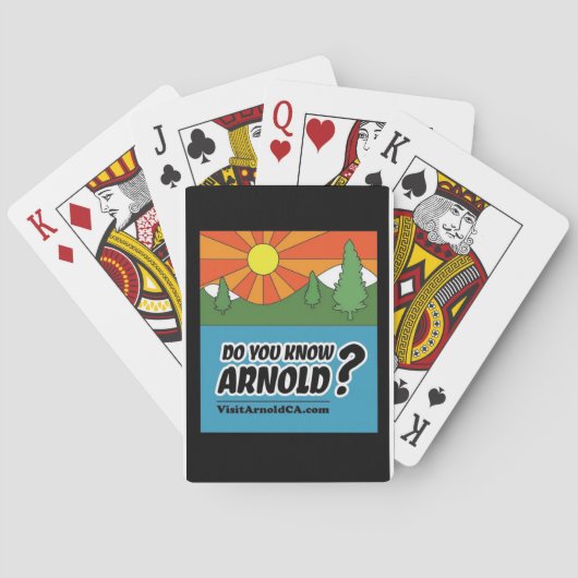Weißt du Arnold? Besuchen Sie ArnoldCA Spielkarten (Rückseite)