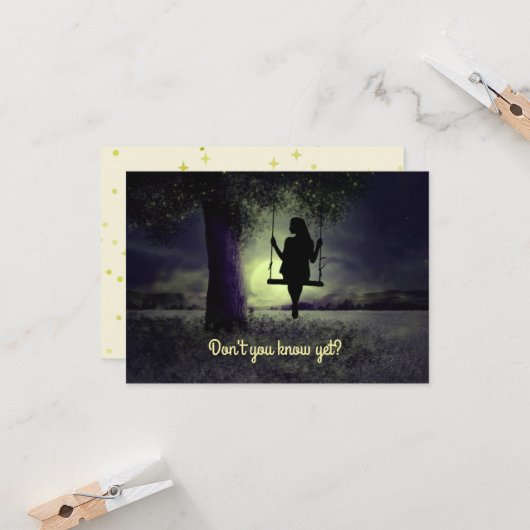 Weißt du noch keine Grußkarte? Karte (Vorderseite/Rückseite Beispiel)