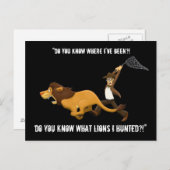 "Weißt du, welche Löwen ich gejagt habe?" Postkarte (Vorne/Hinten)