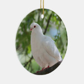 Weißtaube Keramikornament (Rechts)