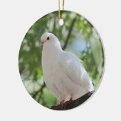 Weißtaube Keramikornament (Links)