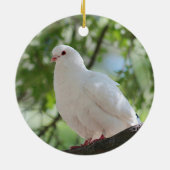 Weißtaube Keramikornament (Hinten)