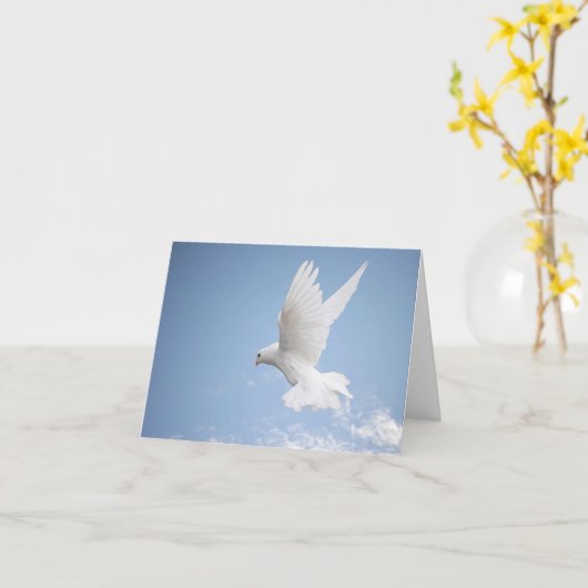 Weißtaube notecard karte (Gelbe Blume)