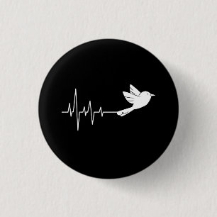 Weißtauben-Herzschlag Button