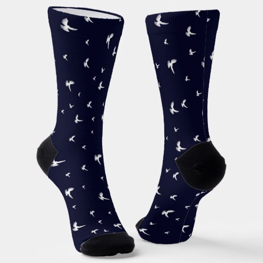 Weißtauben Socken (Gewinkelt)