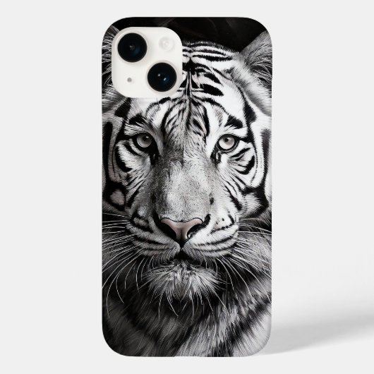 Weißtiger-Holzkohle Case-Mate iPhone Hülle (Rückseite)