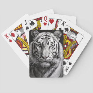 Weißtiger-Holzkohle Spielkarten