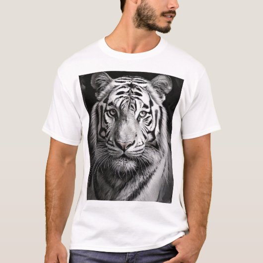 Weißtiger-Holzkohle T-Shirt (Vorderseite)