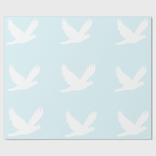 Weißtöne auf blauem Umschlagpapier Geschenkpapier (Flach)