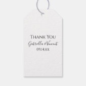 Weißtücher in Milchflaschen Gastgeschenk Hochzeit Geschenkanhänger (Rückseite)