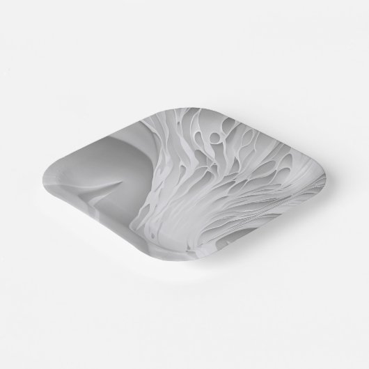 Weißwabenkraut Pappteller (Gewinkelt)