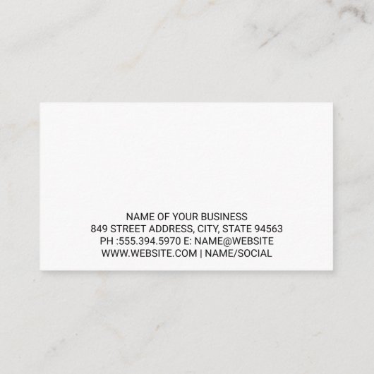 Weißwagen | Auto Visitenkarte (Rückseite)