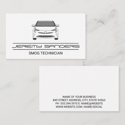 Weißwagen | Auto Visitenkarte (Vorne/Hinten)