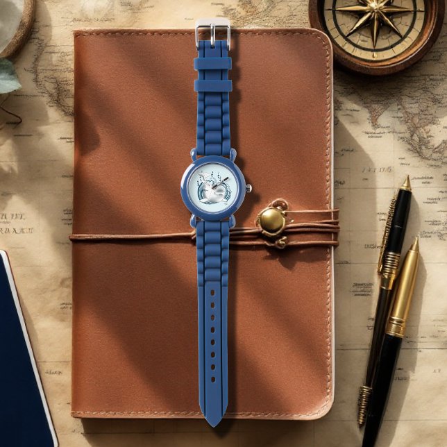 Weißwal Blau Armbanduhr (Von Creator hochgeladen)