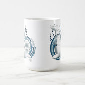 Weißwal Blau Kaffeetasse (Mittel)