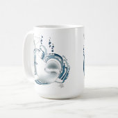 Weißwal Blau Kaffeetasse (Vorderseite Links)