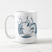 Weißwal Blau Kaffeetasse (Links)