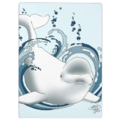 Weißwal Blau Klemmbrett (Rückseite)