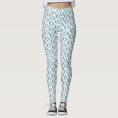 Weißwal Blau Leggings (Vorderseite)