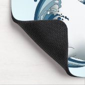 Weißwal Blau Mousepad (Ecke)