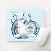 Weißwal Blau Mousepad (Mit Mouse)
