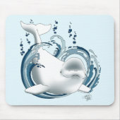 Weißwal Blau Mousepad (Vorne)