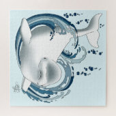 Weißwal Blau Puzzle (Horizontal)