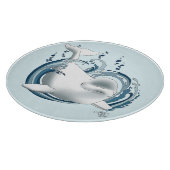 Weißwal Blau Schneidebrett (Ecke)
