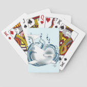 Weißwal Blau Spielkarten (Rückseite)
