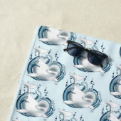 Weißwal Blau Strandtuch (Beispiel)