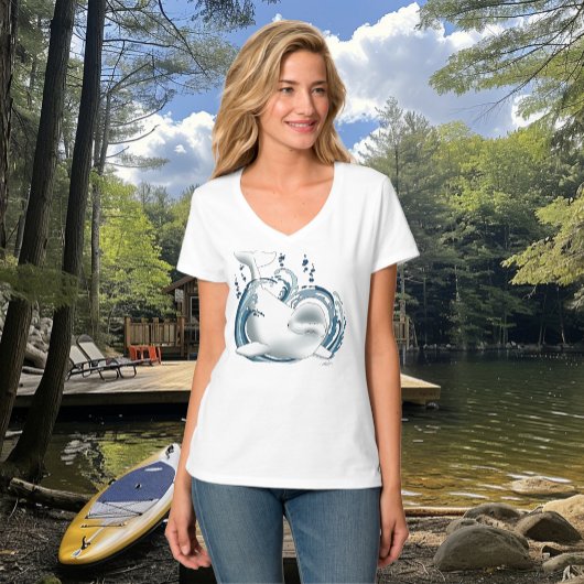 Weißwal Blau T-Shirt