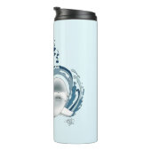 Weißwal Blau Thermosbecher (Nach rechts gedreht)
