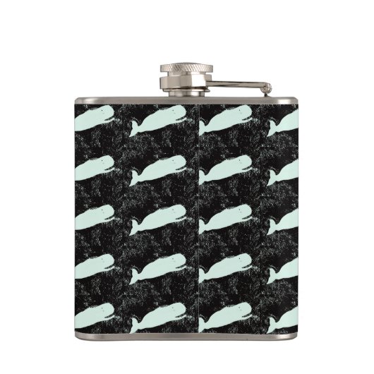 Weißwal-Flasche Flachmann (Rückseite)