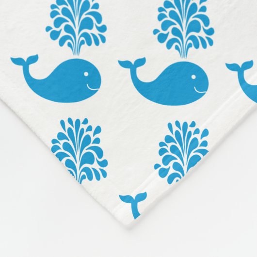 Weißwal Fleecedecke (Ecke)