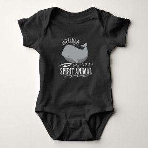 Weißwal ist mein Geist-tierisches süßes Weißwa Baby Strampler